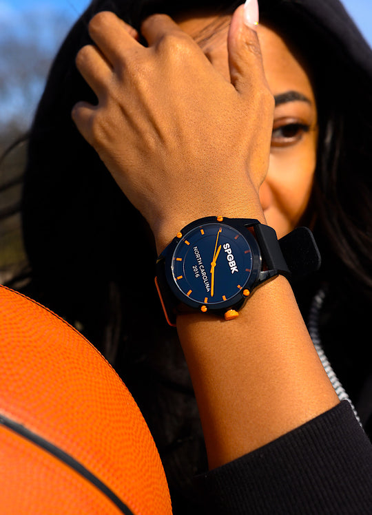 Security Watch Spring Break Unisex Basketball Edition, Black & Electric Orange – Springbreak Watches
