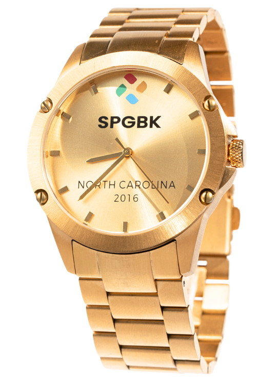 The Fayetteville - Unisex Gold Stainless Steel Bracelet, 44mm