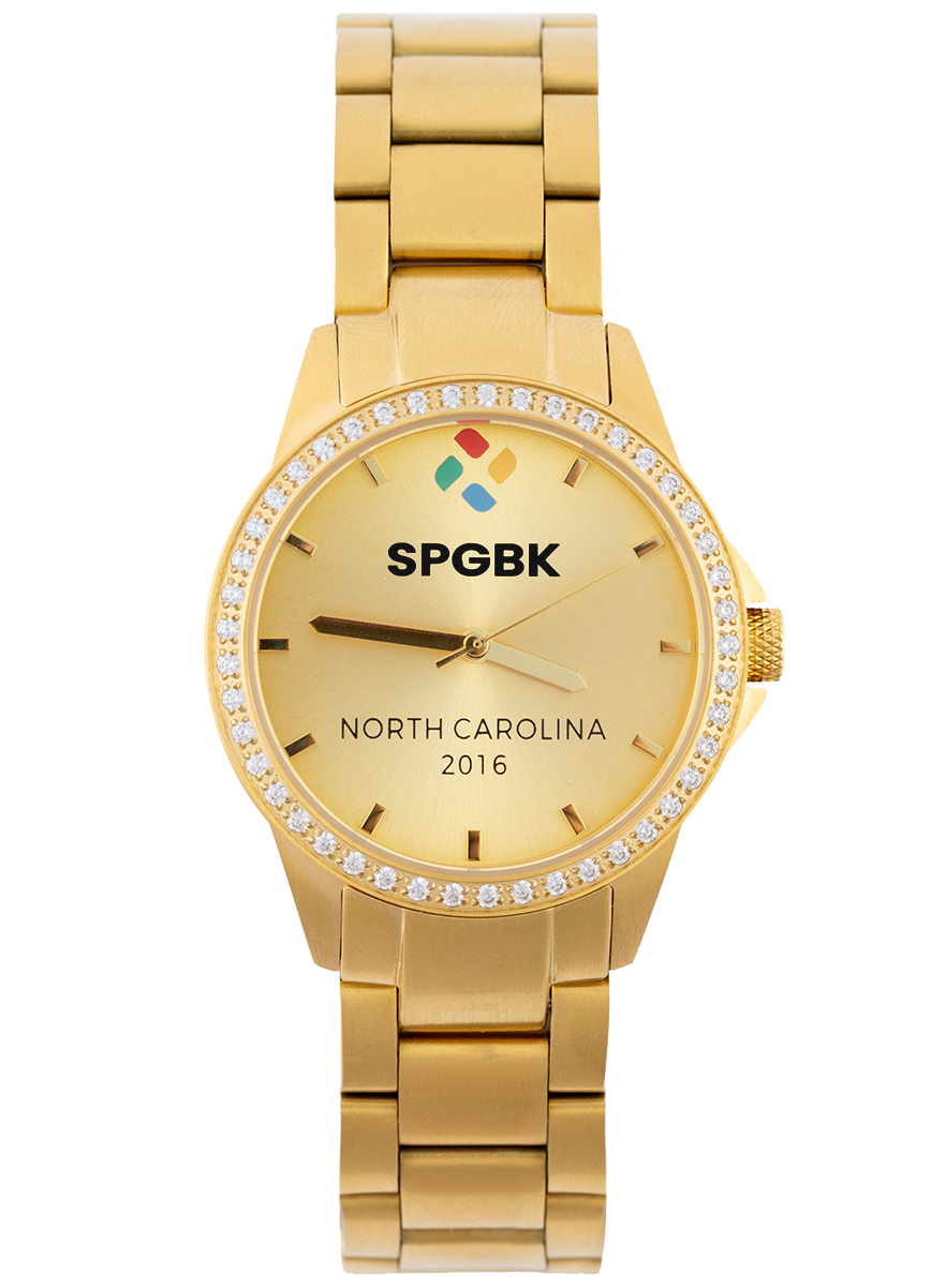 Charlotte - Gold Petite Crystal Bracelet Watch, 32mm