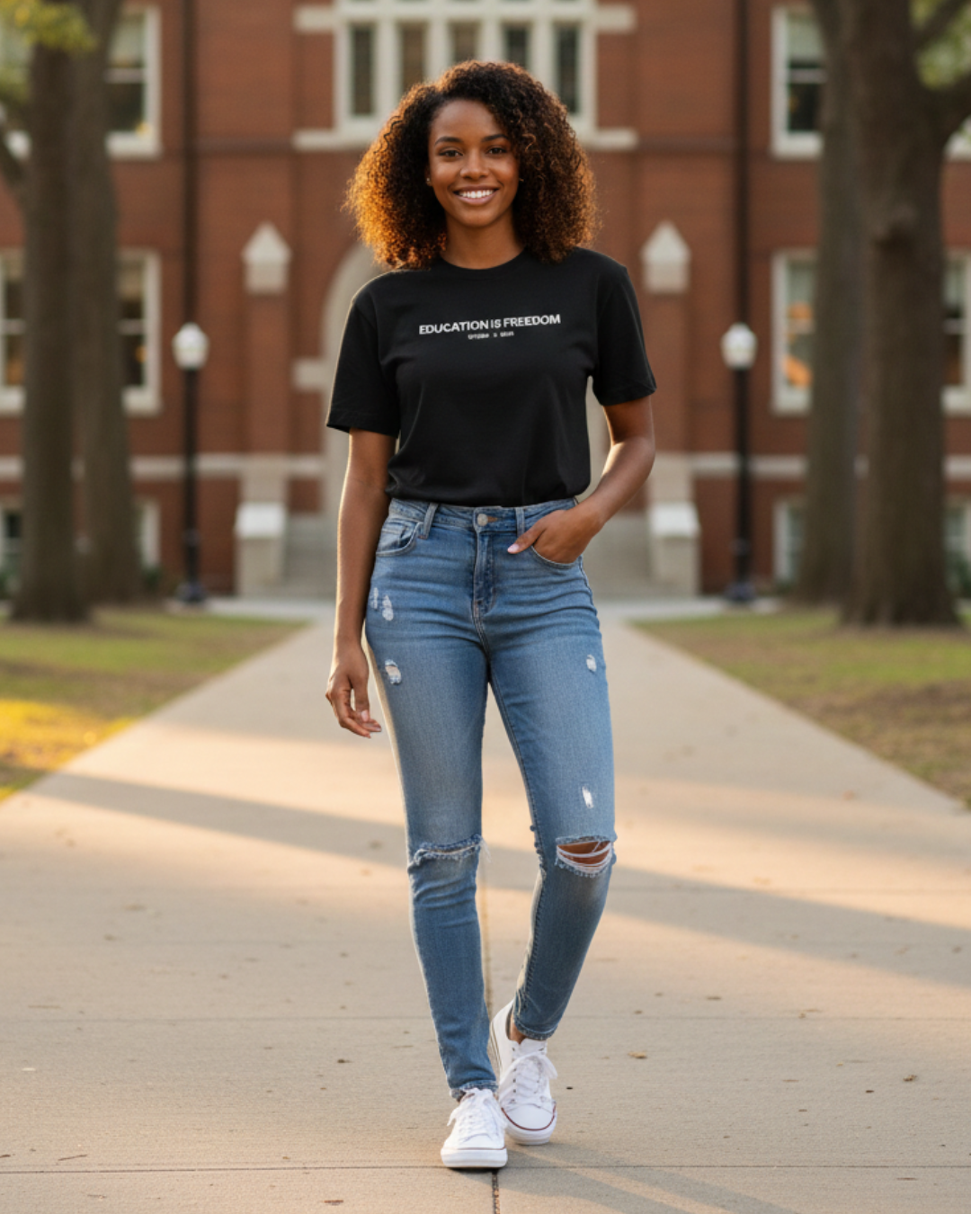 2026 Unisex Black History Month "Education is Freedom" Tee - SPGBK