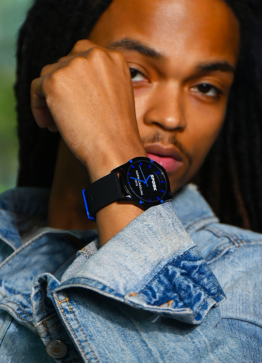 Blue Moon, Midnight & Electric Blue Watch, 44mm