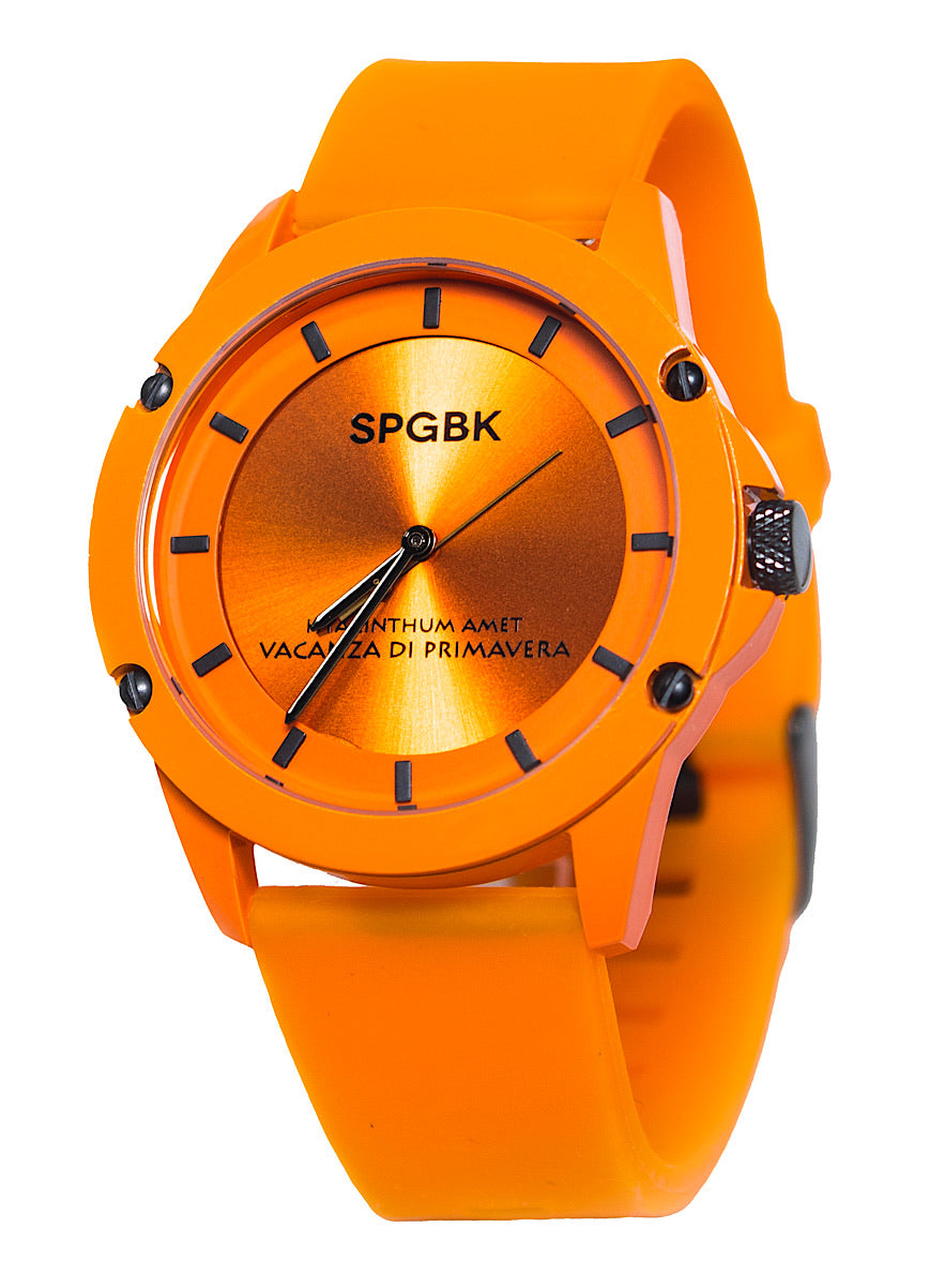 *Southview, Tangerine & Black - 44mm